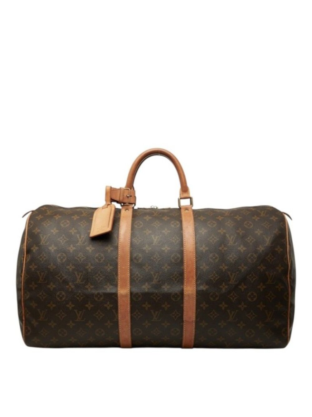 Louis Vuitton Monogram Keepall 55 for Boston Bag Brown Leather